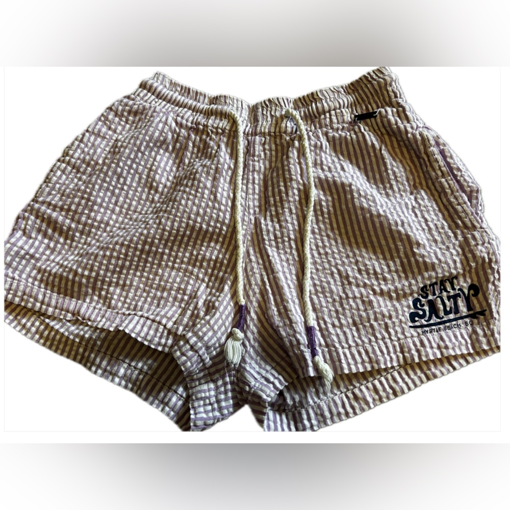 Women’s purple and white shorts